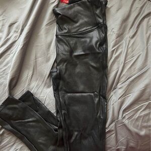 SPANX Black Faux Leather Leggings